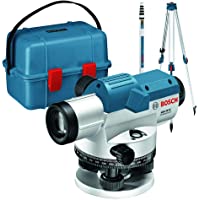 Bosch Professional Nivel Óptico GOL 26 G (aumento 26x- unidad de medida: 400 Gon- alcance: hasta 100 m- regla graduada…